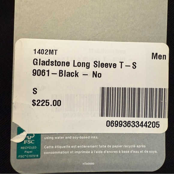 Canada Goose Gladstone Long Sleeve 100% Cotton Tshirt Black NWT - Picture 8 of 8